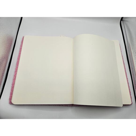 Fuzzy Sketch Book Notebook Journal Blank Pages Pink Bear Bow Drink NWT - Picture 4 of 6